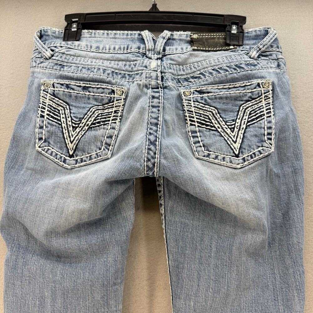 Vigoss Jeans Women's 3/4x33 Light Blue Chelsea Slim Boot Cut Western Preppy - Picture 3 of 15